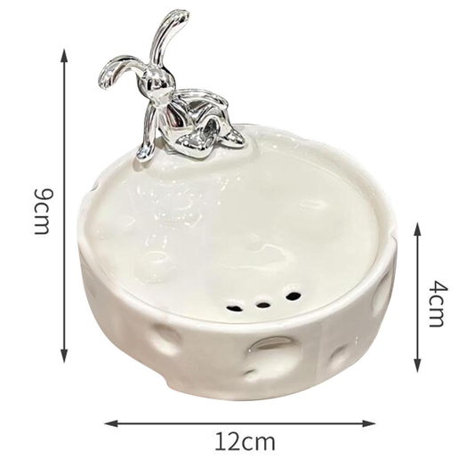 Soap Dish with Drainage Rabbit Decor Soap Saver for Shower Bath 1 Soap Dish