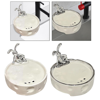 Soap Dish with Drainage Rabbit Decor Soap Saver for Shower Bath 1 Soap Dish