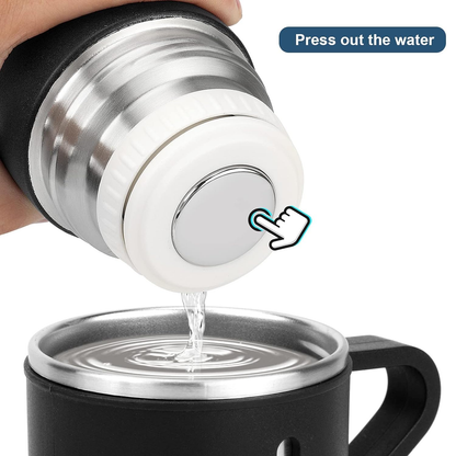Gift Item Thermos Bottle Vacuum hot Flask with 2 Tea Coffee Cups Set