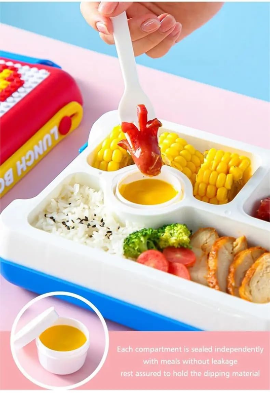 Building Block Lunch Box DIY (Red Blue)
