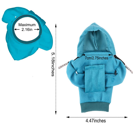 Car Gear Shift Hoodie Cover (Blue)