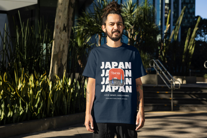 "Tokyo Skyline" Oversized Unisex Graphic Tee – Japan Edition