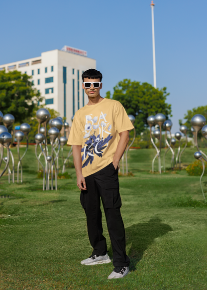 “Barokko Bloom” French Terry Oversized T-Shirt – Unisex Fit by ASTER STORE