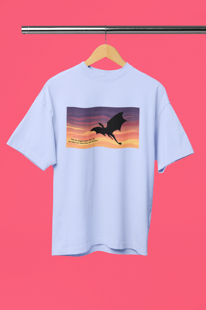"Midnight Soar" Oversized Graphic Tee – ASTER STORE Exclusive