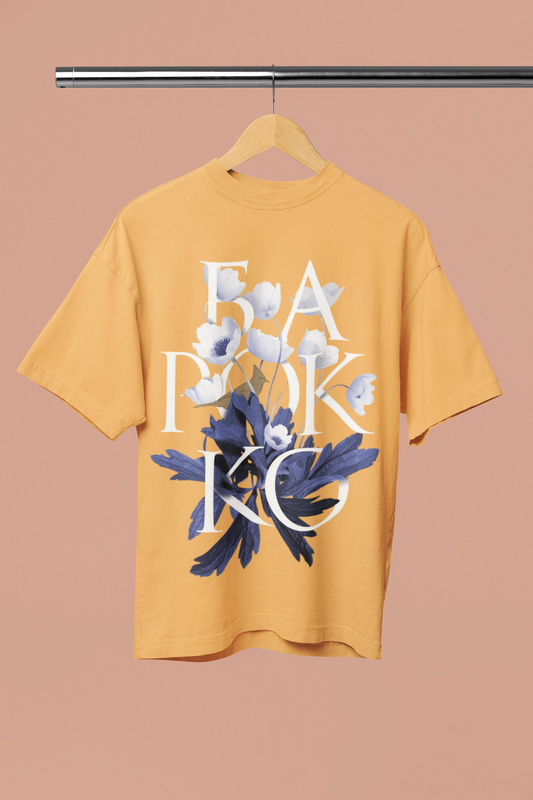 “Barokko Bloom” French Terry Oversized T-Shirt – Unisex Fit by ASTER STORE