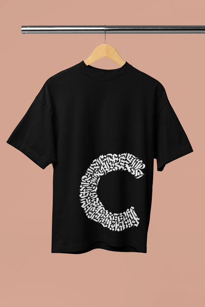 "Core Statement" Oversized Black Unisex Tee – ASTER Urban Series