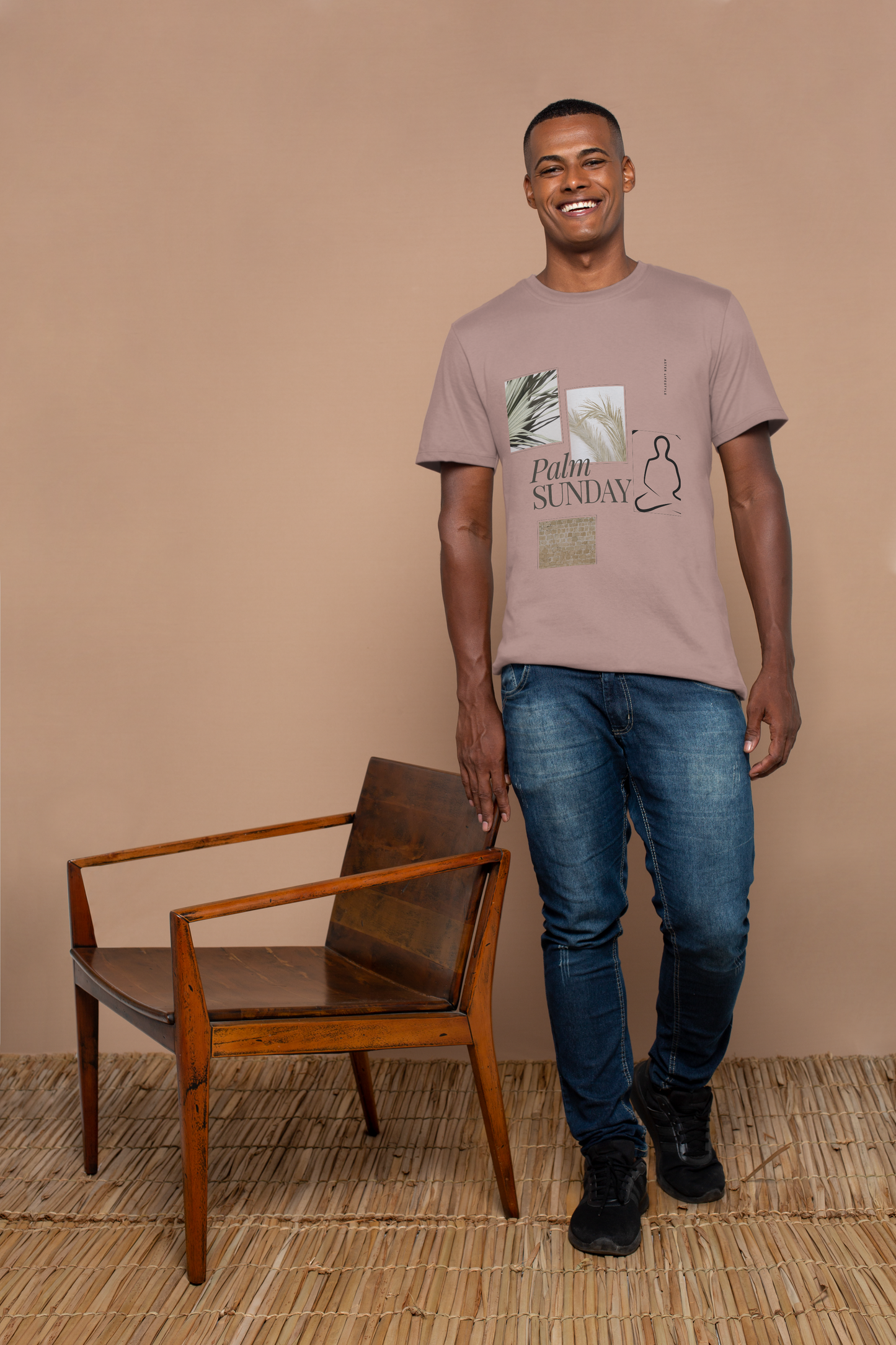 “Palm Sunday Serenity” Regular Fit Crew Neck Graphic Tee