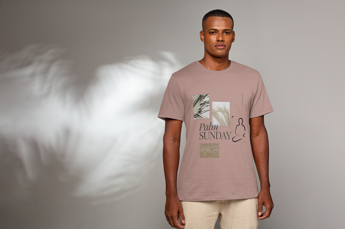 “Palm Sunday Serenity” Regular Fit Crew Neck Graphic Tee