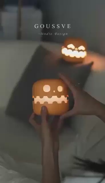 Halloween Pumpkin Night Lights with Smiling Face